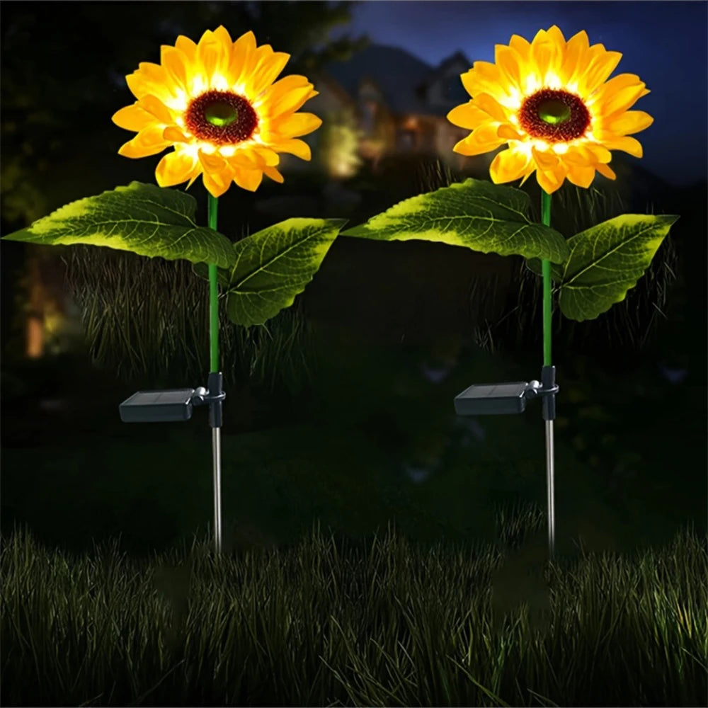 Solar Sunflower Garden Lights